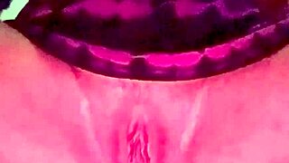 She flashes tight pussy up close showing every detail