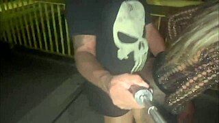 hot brazilian wife flashes her cute ass on street for hubby and friends cuckold fun