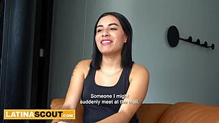 Big booty latina teen rides producer's cock cowgirl pov in casting!