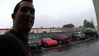 Nikita Von James sucks cock, gives handjob then fucks in anal doggystyle on bed