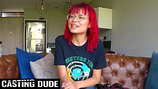 wanna see this 18yo redhead choke on massive cock till messy?