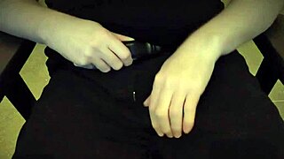 Chubby office girl masturbates risky at work