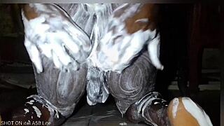 Nasty african dude strokes monster cock freaky on cam