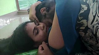 Oh Wow! Indian Housewife's Sweet Kisses Lead to Cock Groping and Big Ass Play!