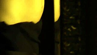 Brunette babe dances sexy stripping clothes off erotically