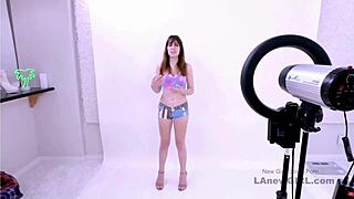 The innocent girl next door arrives for her modeling audition and ends up in an intimate encounter on the sofa with the casting director