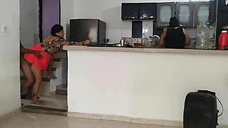 perverted stepdad secretly fucks stepdaughter right in front of unaware twin