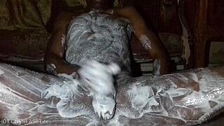 Nasty african dude strokes monster cock freaky on cam