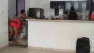 perverted stepdad secretly fucks stepdaughter right in front of unaware twin