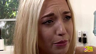 Alana Evans Zoe Parker kiss wildly. Blonde sluts rim asses in kitchen