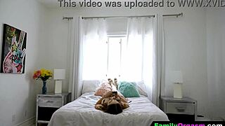 hey cutie sneaks off cheating with friend's stepdad for secret orgasm