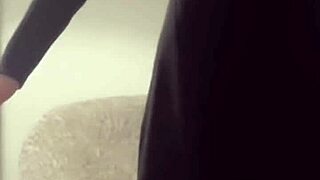 whoa check out this slender japanese teen in red shorts 😍 see thru lingerie teasing her small tits and feet on sofa!