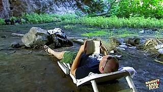 imagine this busty brunette's huge ass overflowing with cum deep in that outdoor cave