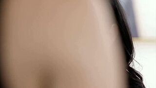 Crush on big ass Asian Avery Black in strap-on office?