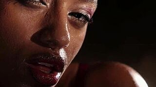 ebony babe bound tight, wanna sweat over her juicy pussy?