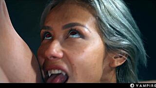 vampire milf veronica leal dominates little puck's wet pussy with facesitting lezdom