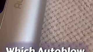 cock milking machine ties up lactating femdom for extreme bdsm tease!