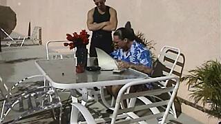 lucky dude pounds ambitious vintage sluts in double anal penetration threesome