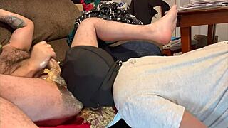 damn this nasty black whore rims her master's ass deepthroats gags on huge cocks sloppy!! 😈