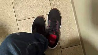 Holy Shit! Naked Masturbation Flashing Monster Cock In Public Toilet!