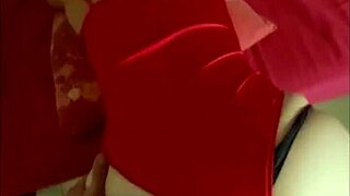 french milf slut bends over satin lingerie for dirty talk pussy spanking doggystyle fuck!