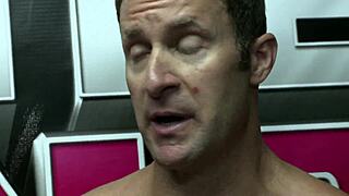 blonde mom delivers sloppy deepthroat blowjob