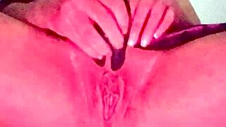 She flashes tight pussy up close showing every detail