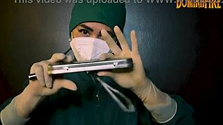 i can't resist stroking my cock with tight latex gloves in extreme fetish play