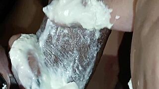 I feel so naughty sucking my stepbro's huge cock with whipped cream!