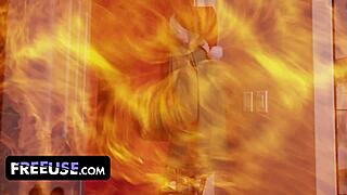 krampus captures naughty boy in bondage for rough creampie debt repayment fun.