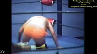 Hey, watch her pin him down nude in fierce wrestling match?