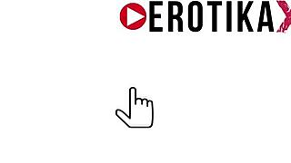 senhorita ruiva gags on fat monster cock deepthroat blowjob part 2