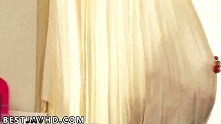 ameri koshikawa strips nude lingerie for intense uncensored creampie drill on cam