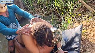 man, these dotados machos are stuffing their huge cocks in this brazilian girl's tight ass for dp in the forest... damn that cu gostoso looks wrecked