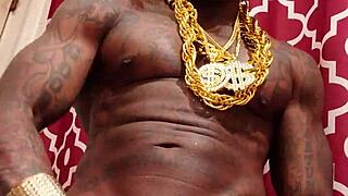 hallelujah johnson worships my huge black hairy cock up close