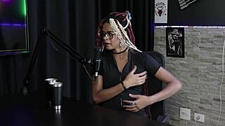 Naomi Campos chats hairy women backlash in sheer red lingerie