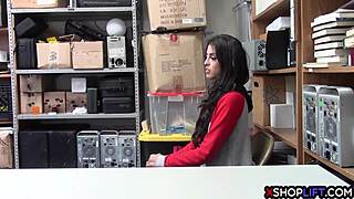 Hot latina teen licks monster cock in garage before getting smashed hard