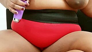 Sexy maid lifts uniform to flash her huge bouncy boobs teasingly in the room