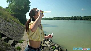 BATHTUB BUBBLES tease SARA BELL'S big TITS and ASS with RAUL COSTA