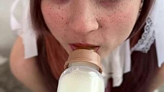 Petite Cosplay Nerd's Cute Diaper Play