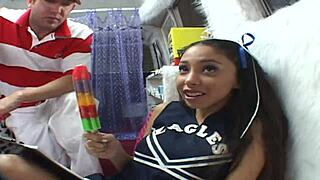 alexis love stuffs ice cream in her mouth before sex