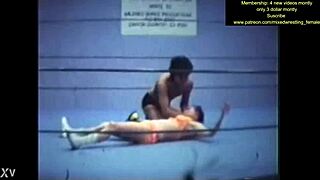 Hey, watch her pin him down nude in fierce wrestling match?