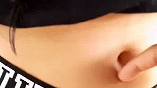 sexy latina's fetish belly begs for my hungry admiration