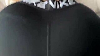 yo that big ass in nike leggings looks fire gettin pounded tight pussy closeup