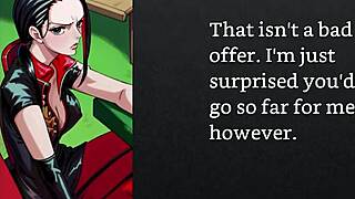 imagine nico robin as your new sweetheart giving joi with sounding and gentle femdom humiliation