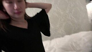 miss contest winner law student sheds bra shows petite asian tits and ass on bed