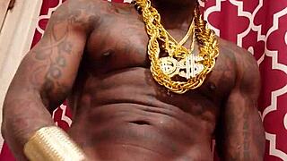 hallelujah johnson worships my huge black hairy cock up close