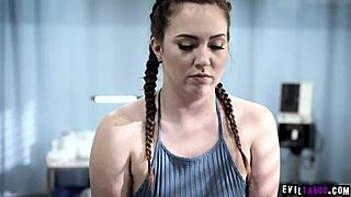 Ebony doctor Tyler Knight bends teen patient Maddy O'Reilly for deepthroat anal exam exploitation.