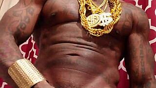 hallelujah johnson worships my huge black hairy cock up close