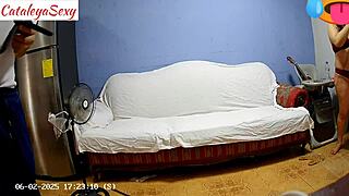 backstage big ass latina model in sexy lingerie gettin ready for hot action